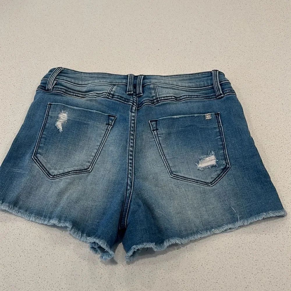 Bebe Distressed Denim Shorts - Picture 3 of 5